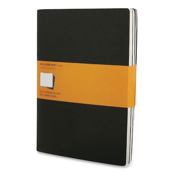 Alfred Music 10 x 7.5 in. 1 Subject Narrow Rule Cahier Journal, Black, 3PK SW3737134 - main